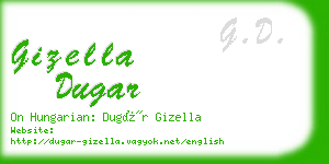 gizella dugar business card